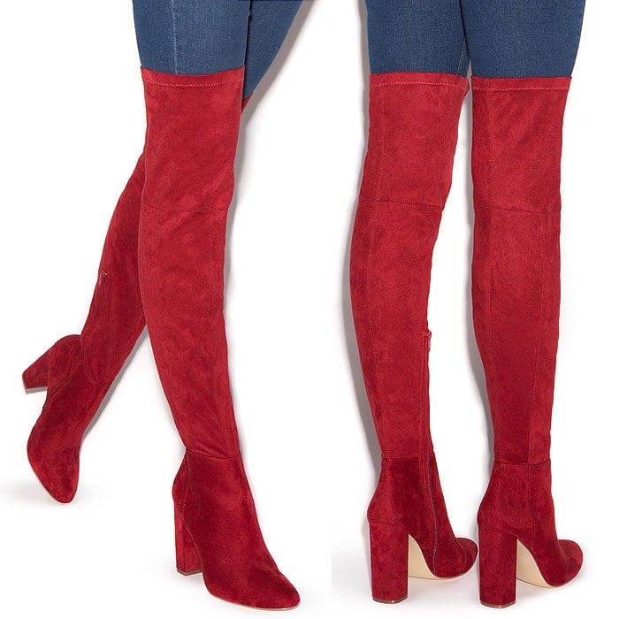 "Rhona" Heeled Stretch Thigh-High Boots