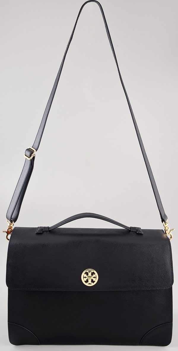 Tory Burch Robinson Briefcase in Black