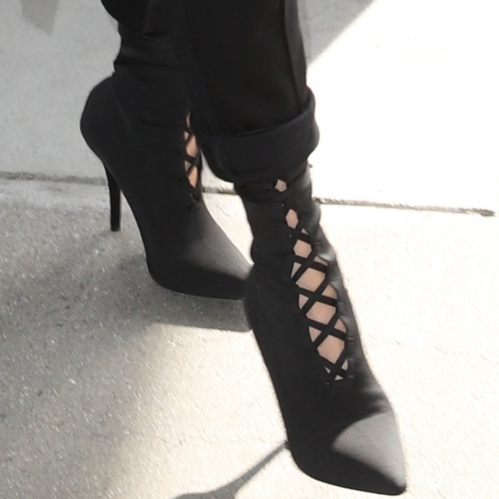 Chrissy Teigen's Yeezy boots were released during New York Fashion Week