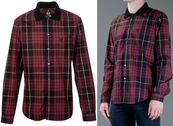 McQ by Alexander McQueen Tartan Checked Shirt in Red