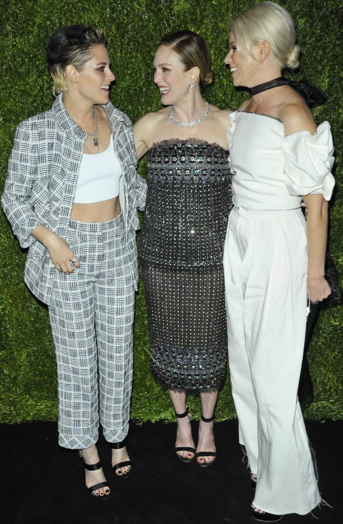 Julianne Moore with Kristen Stewart and Elizabeth Banks at the Museum of Modern Art’s 10th Annual Film Benefit: A Tribute to Julianne Moore