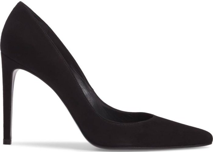 Stuart Weitzman "Curvia" pumps in black suede