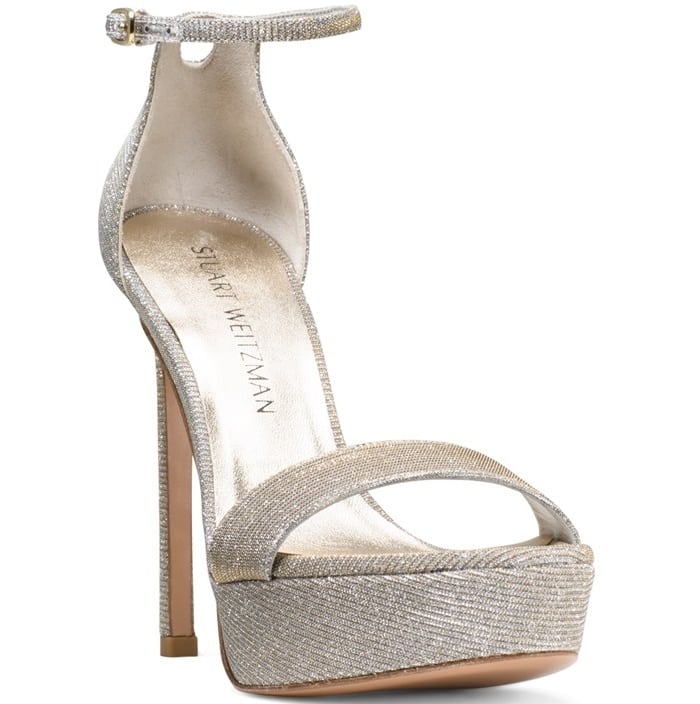 Stuart Weitzman Sohot Sandals in Iridescent Gray