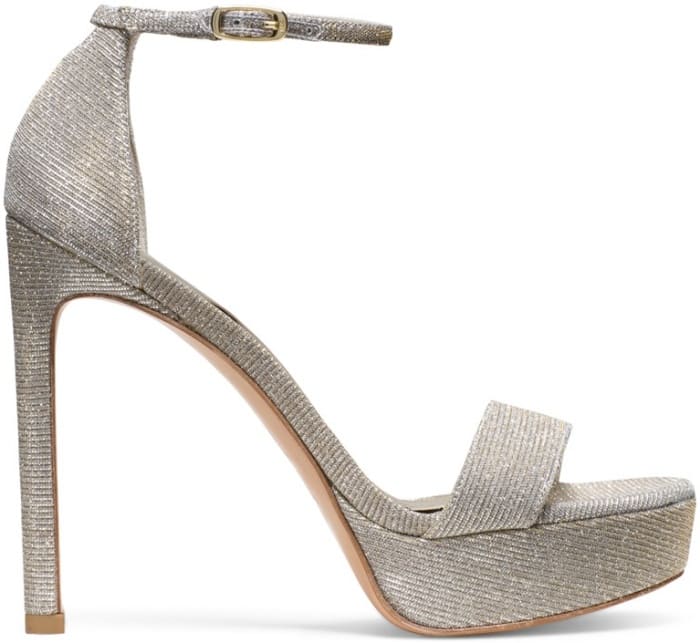 Stuart Weitzman Sohot Sandals in Iridescent Gray