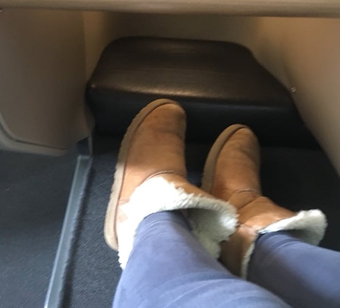 Joanne Catherall also shared a photo of the sheepskin boots she was wearing