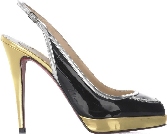 Christian Louboutin "Fox Trot" Peep Toe Platform Sandals