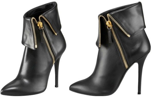 Giuseppe Zanotti Fold-Over Zip Ankle Boot in Black