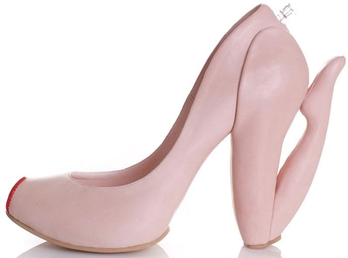 The 'Blow' shoe features a heel shaped as an inflatable sex doll