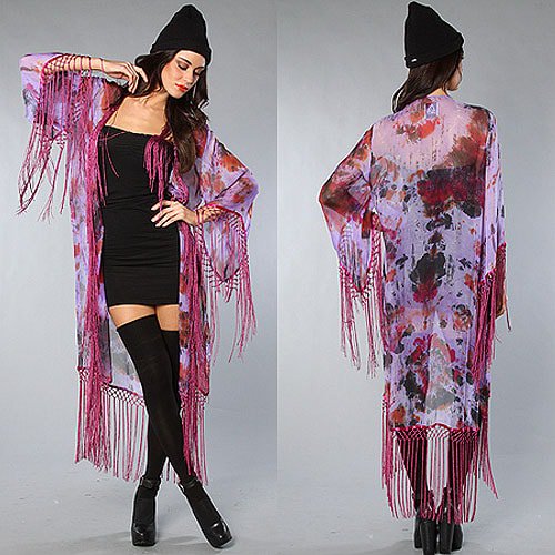 UNIF Silk Boss Robe in Purple Haze