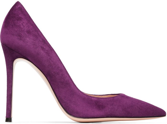 Gianvito Rossi 105 suede pumps in purple suede