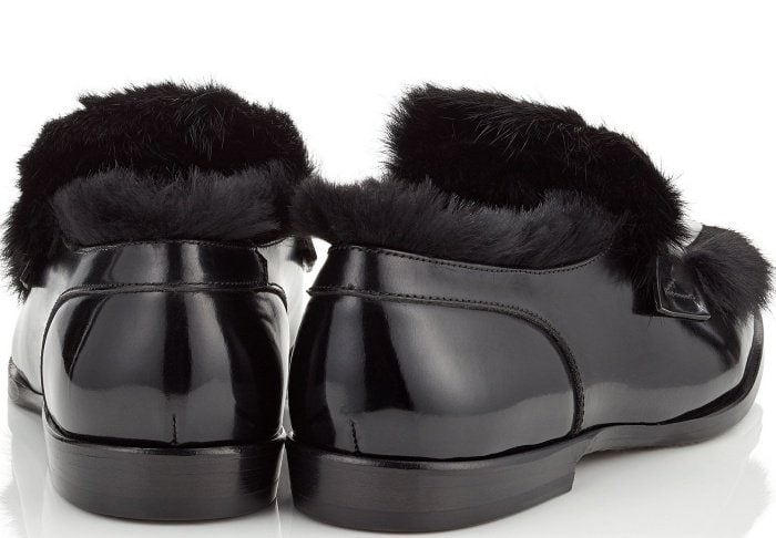 Jimmy Choo "Tedi/F" loafers with rabbit fur