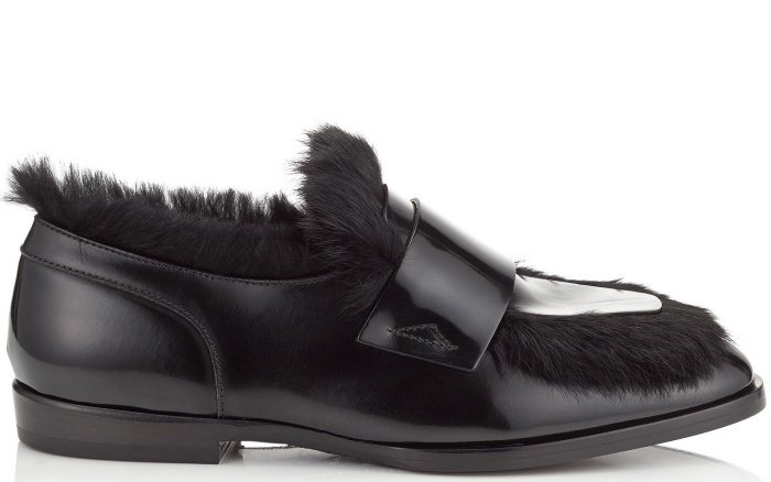 Jimmy Choo "Tedi/F" loafers with rabbit fur