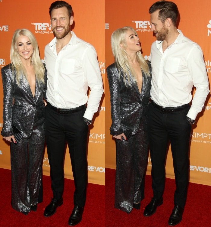 Julianne Hough with husband Brooks Laich at the TrevorLIVE LA event held at the Beverly Hilton Hotel in Beverly Hills, California, on December 3, 2017