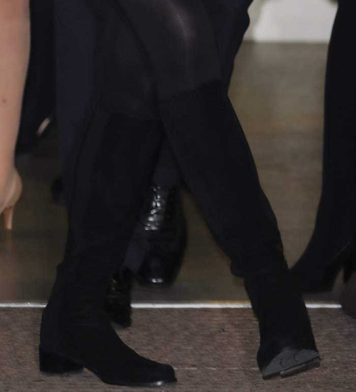 Kate Middleton wearing Stuart Weitzman for Russell and Bromley HalfnHalf knee-high boots