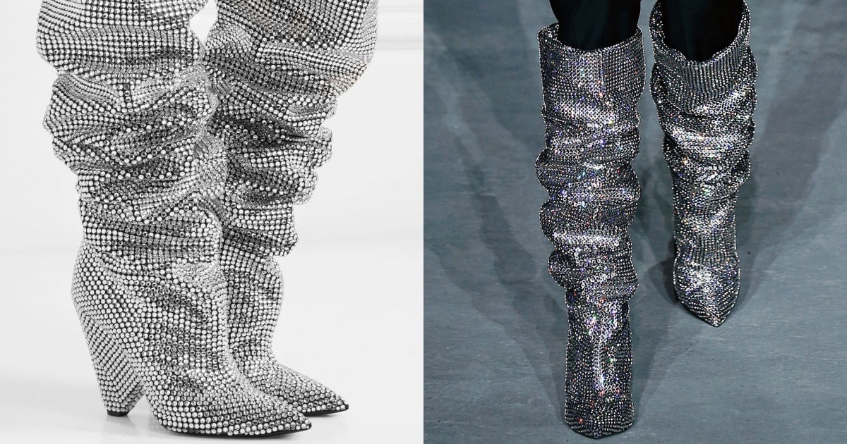 ysl swarovski boots