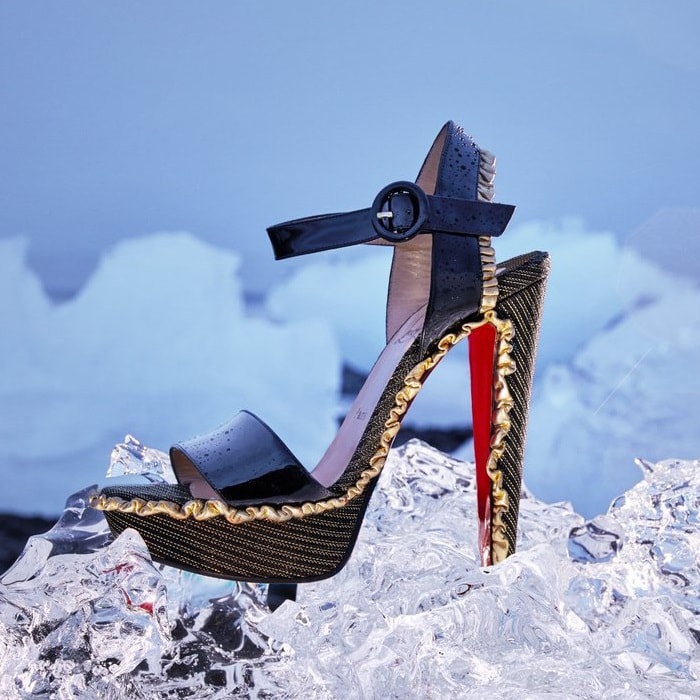 Ruffled Christian Louboutin 'Latinotte' Sandals