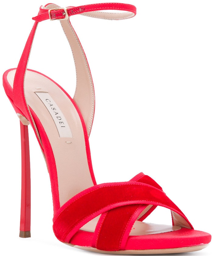 Red Casadei Crossover Straps Sandals