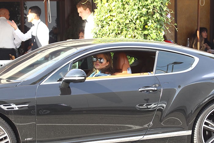 Chrissy Teigen and John Legend on a lunch date at Il Pastaio in Beverly Hills, California, on January 15, 2018.