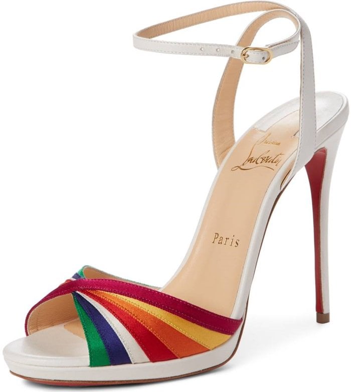 Christian Louboutin Naseeba Ankle-Strap Rainbow Pumps