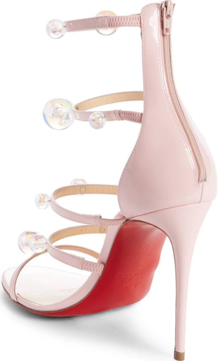 Christian Louboutin 'Atonana' Ornament Sandals in Pompadour Patent Leather