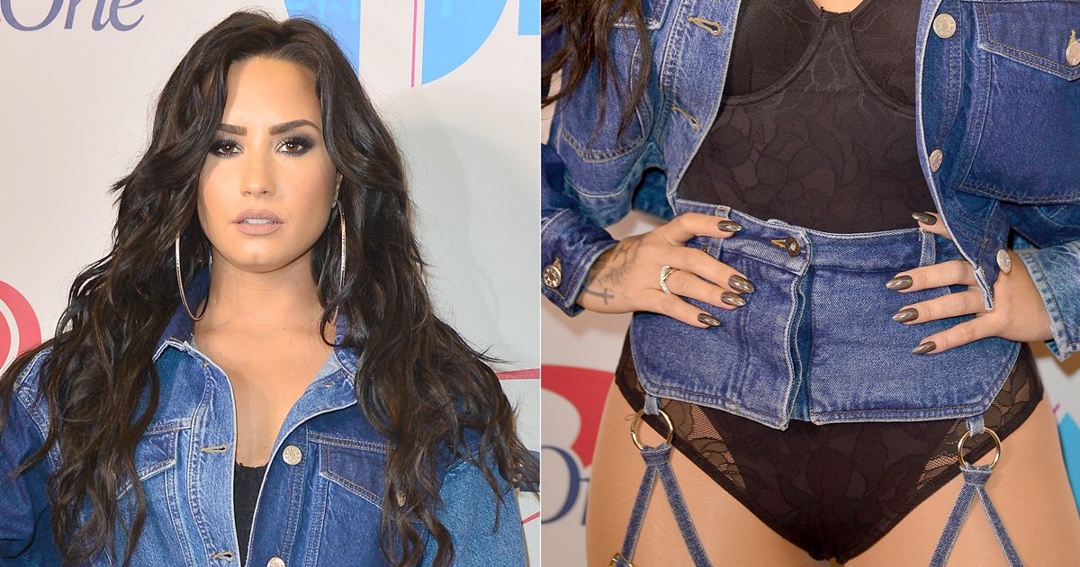 demi lovato denim outfit