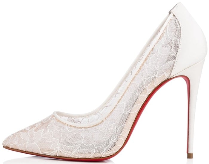 "Follies Lace" is an exquisite piece of footwear finery