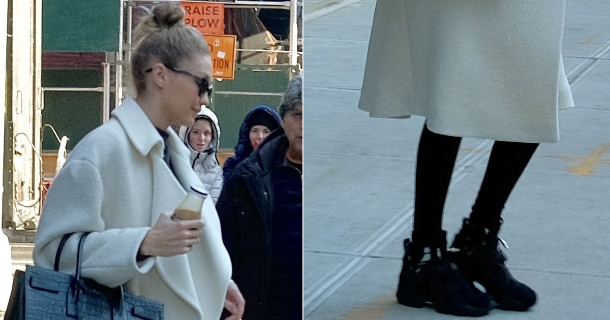 radium hjemmehørende Forskelle Gigi Hadid Wears Black Reebok X Future 'Furikaze' Sneakers