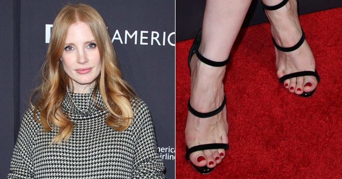 Jessica Chastain Shows Off Her Feet in Giuseppe Zanotti's 'Harmon...