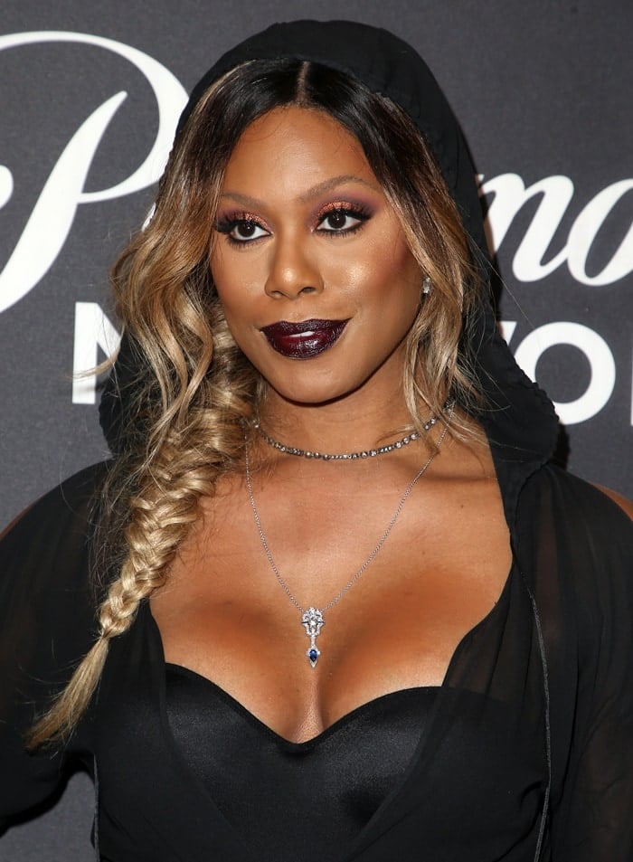 Laverne Cox's accessories included jewelry from Mindi Mond