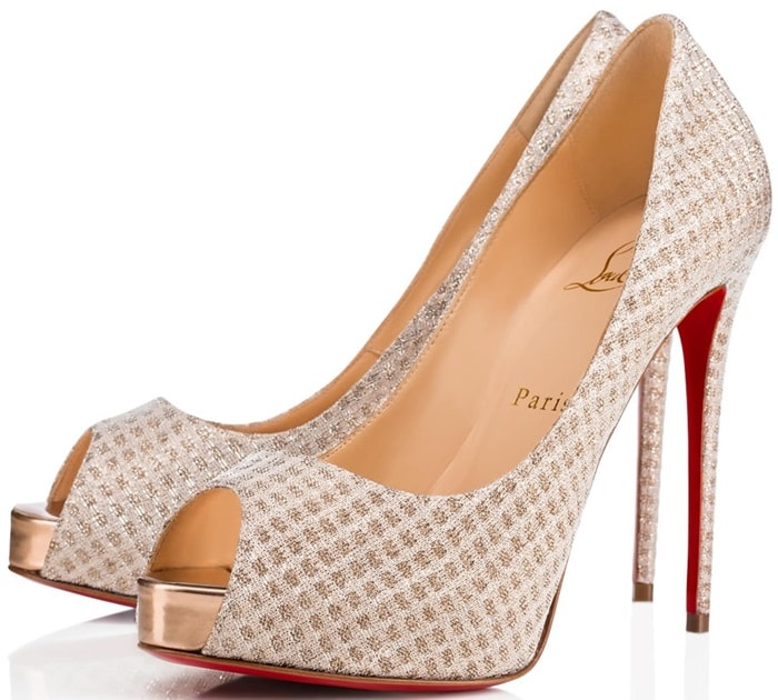 Gold Metallic Mesh "Very Rete" Wedding Shoes