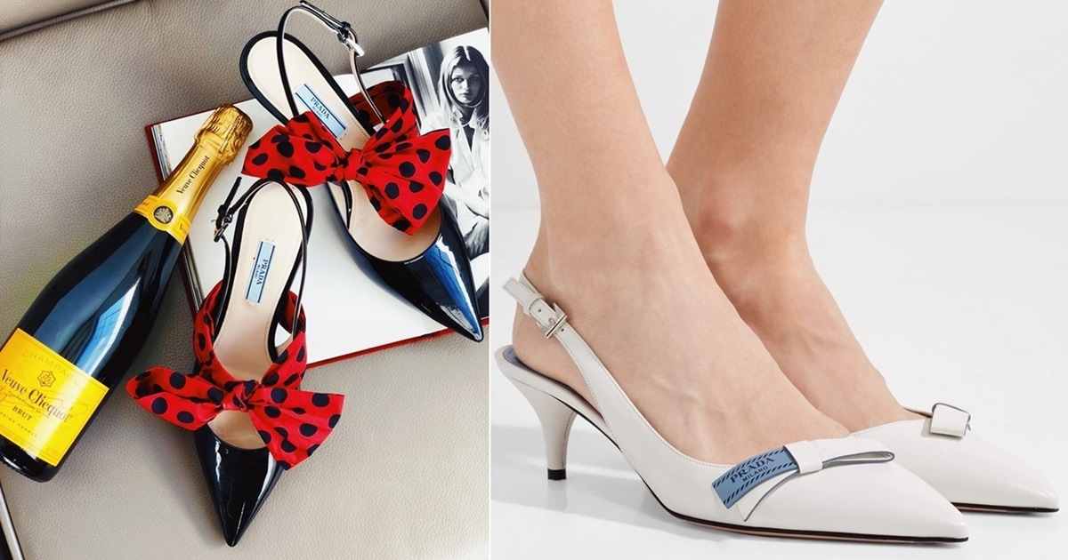 prada pumps with bow