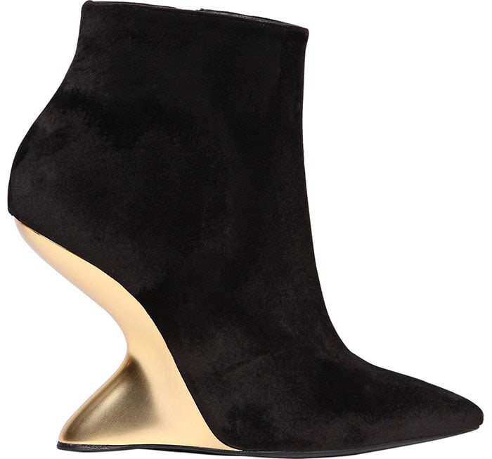 Salvatore Ferragamo "Bolgheri" Velvet Booties