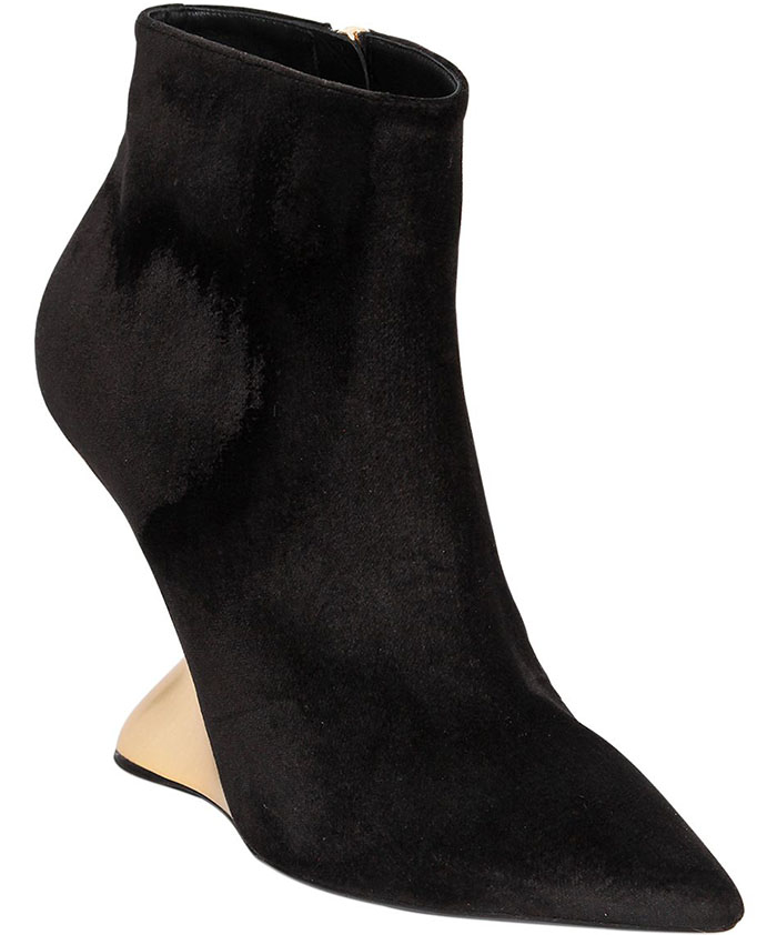 Salvatore Ferragamo "Bolgheri" Velvet Booties