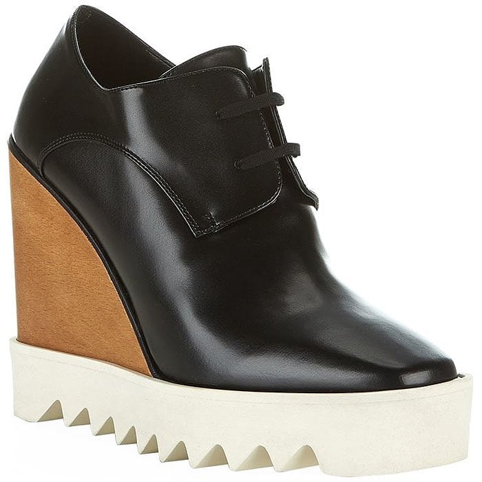 Stella McCartney "Elyse" leather wedge platform oxfords