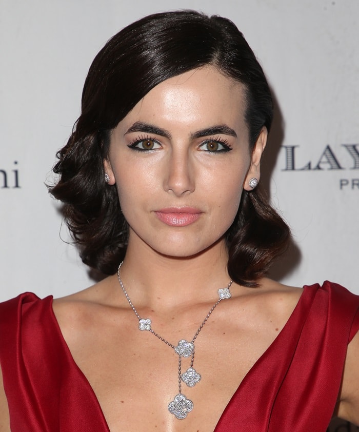 Camilla Belle wearing sparkling Van Cleef & Arpels jewelry