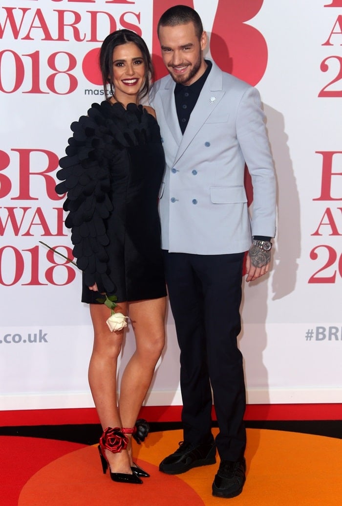 Liam Payne and Cheryl Cole at the 2018 BRIT Awards held at The O2 Arena in London, England, on February 21, 2018