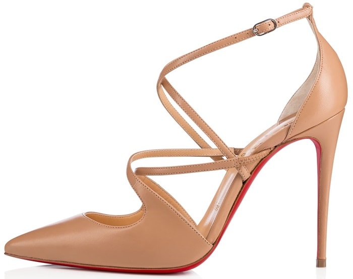 'Crossfliketa' pumps in nude leather