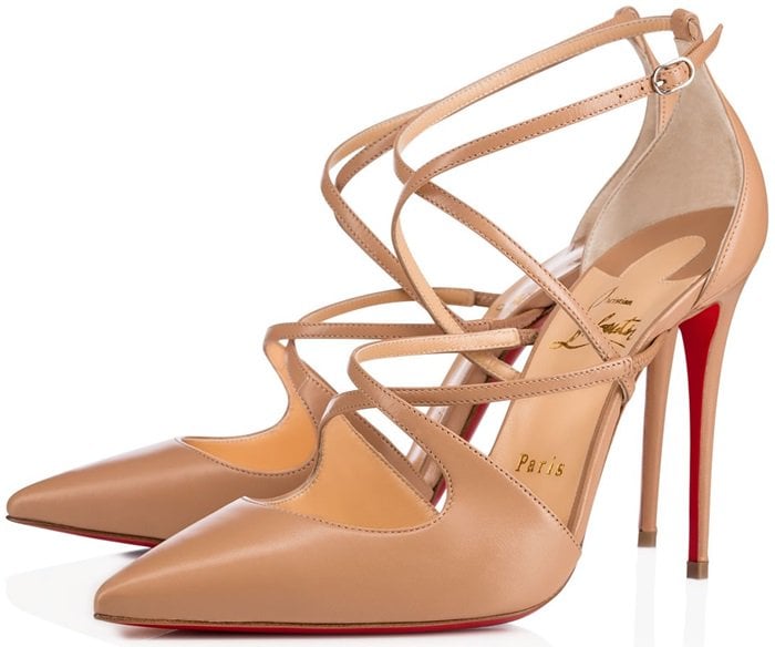 'Crossfliketa' pumps in nude leather