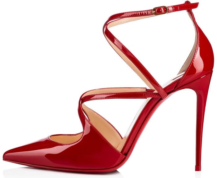 'Crossfliketa' pumps in red patent leather