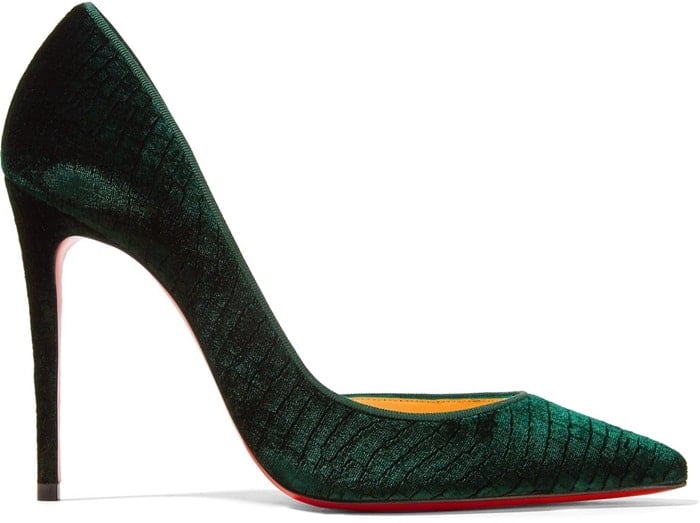 These pumps are designed in a flattering half d'Orsay silhouette with low-cut vamps that create the illusion of longer legs