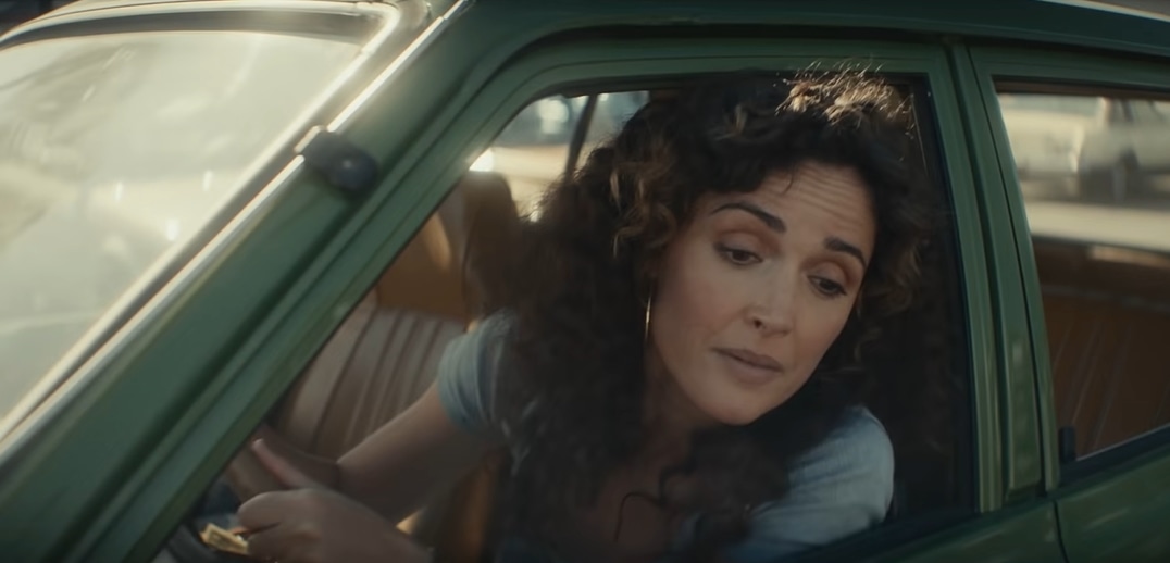 Rose Byrne portrays Sheila Rubin, a woman struggling in her life as a quietly tortured housewife in 1980s San Diego