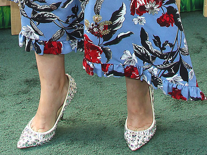 Rose Byrne's Jimmy Choo "Tia" Swarovski-crystal-embellished pumps