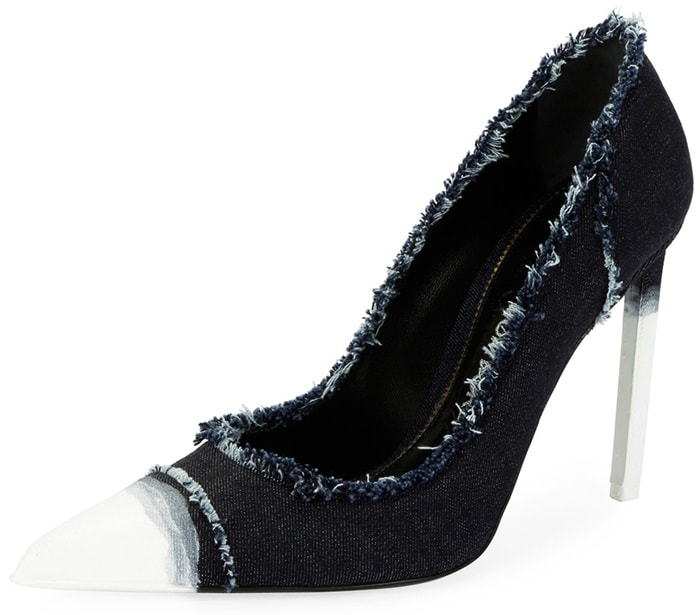 Tom Ford Denim Point-Toe Denim Pumps