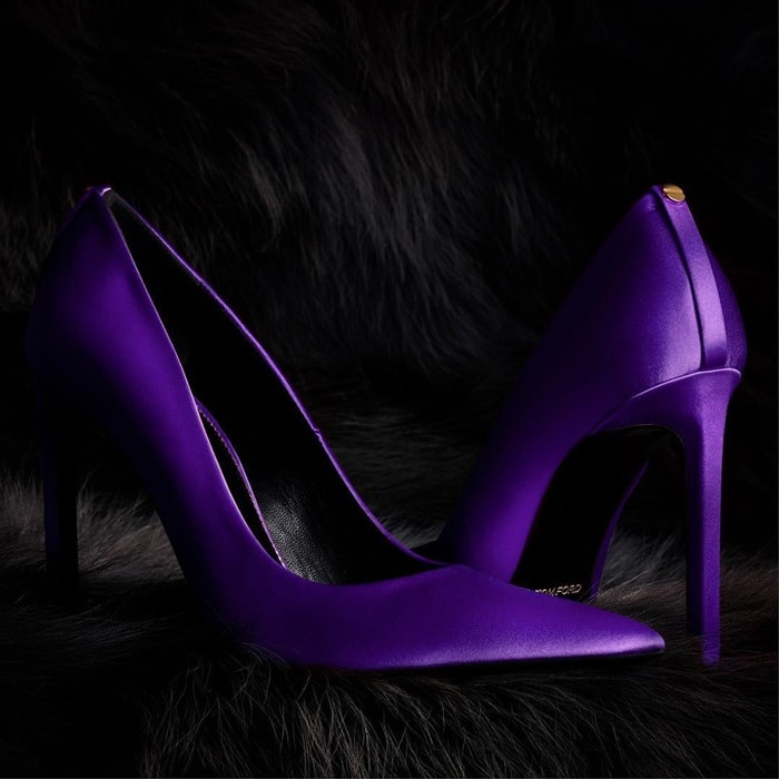 Tom Ford pointy-toe pumps in vibrant purple