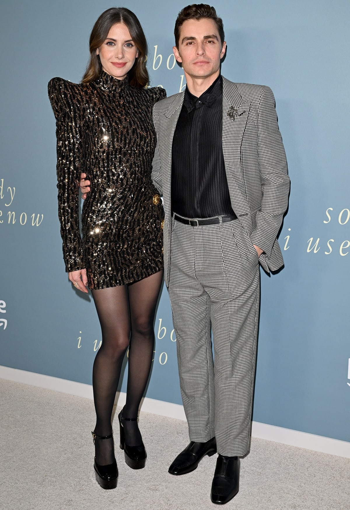 Alison Brie and Dave Franco seemed to be the same height at the Los Angeles premiere of Prime Video's "Somebody I Used To Know"