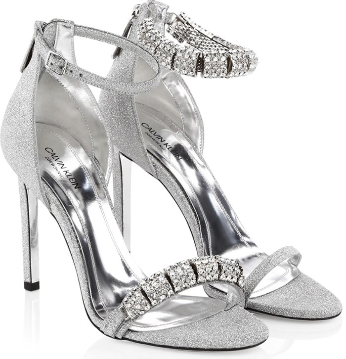 Camelle Swarovski Crystal Stiletto Sandals