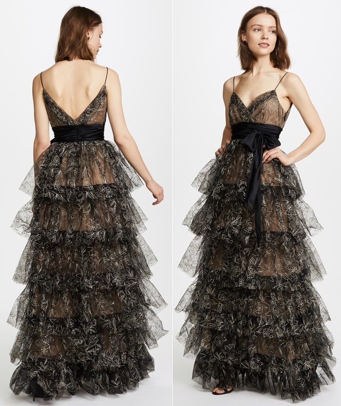 Cinq à Sept 'Kaine' Tiered Gown