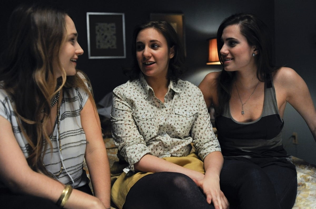 Jemima Kirke, Lena Dunham, and Allison Williams in the first season of Girls
