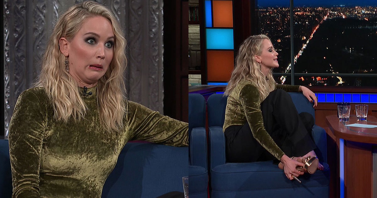 Drunk Jennifer Lawrence Ditches 'Gilda' Sandals During Interview