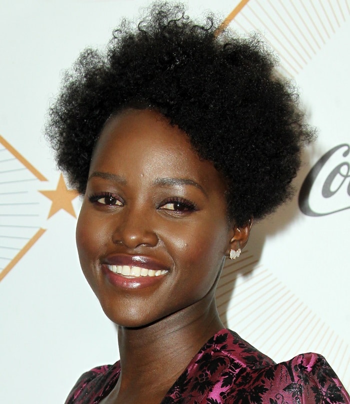 Lupita Nyong’o wearing Jacquie Aiche jewelry at the 2018 Essence Black Women in Hollywood Oscars Luncheon at the Regent Beverly Wilshire Hotel in Beverly Hills, California, on March 1, 2018